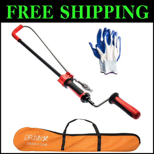 Multi-Purpose 6-Foot Toilet Auger with Swivel Head for Hassle-Free Clog Removal