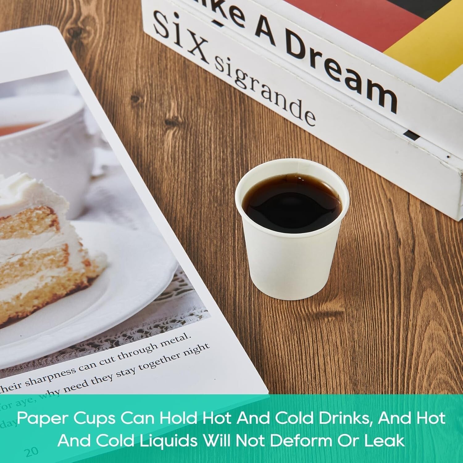 BPA-Free 2 oz White Paper Cups for Hot/Cold Drinks - 1440 Count Disposable Pack