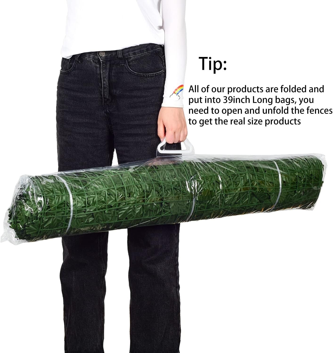 118x69in Artificial Ivy Privacy Fence - Lightweight Outdoor Garden Decor