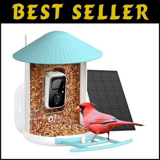 Wireless Smart Bird Feeder with 1.5L Capacity & Night Vision for Bird Lovers