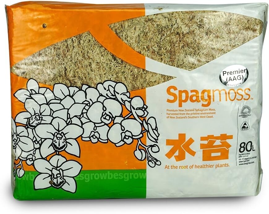 1 kg Tan New Zealand Sphagnum Moss - Superior Water Retention for Optimal Growth