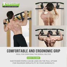 Load image into Gallery viewer, Heavy-Duty Pull Up Bar with Suspension Straps – Fits All Doorways, 440 lbs Max