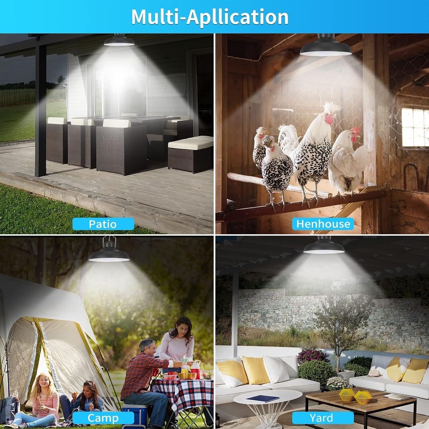 Adjustable Color Temperature Solar Pendant Light - Remote-Controlled & Dimmable