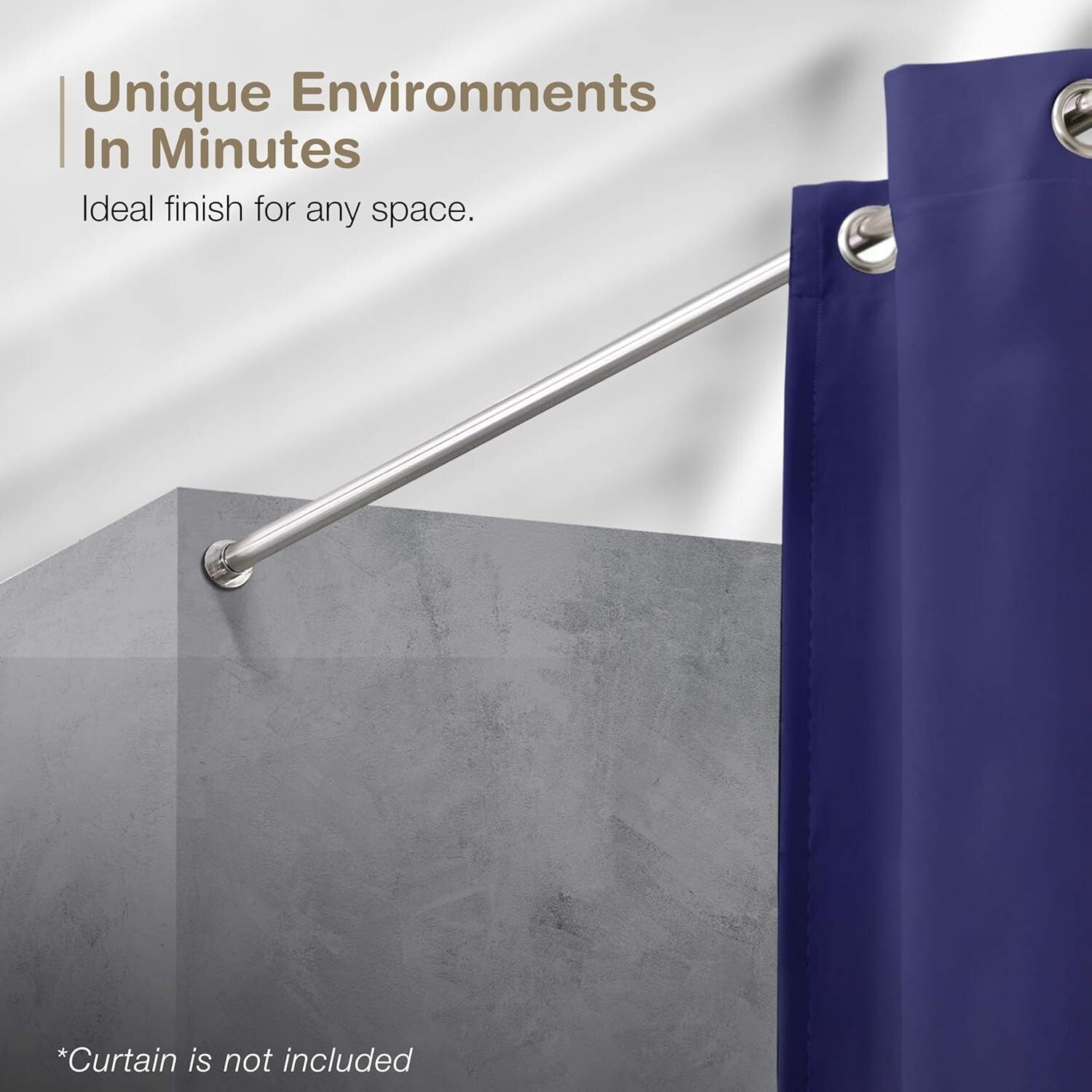 Durable Heavy-Duty Tension Rod - Fits 80-120 Inches for Curtains & Room Dividers