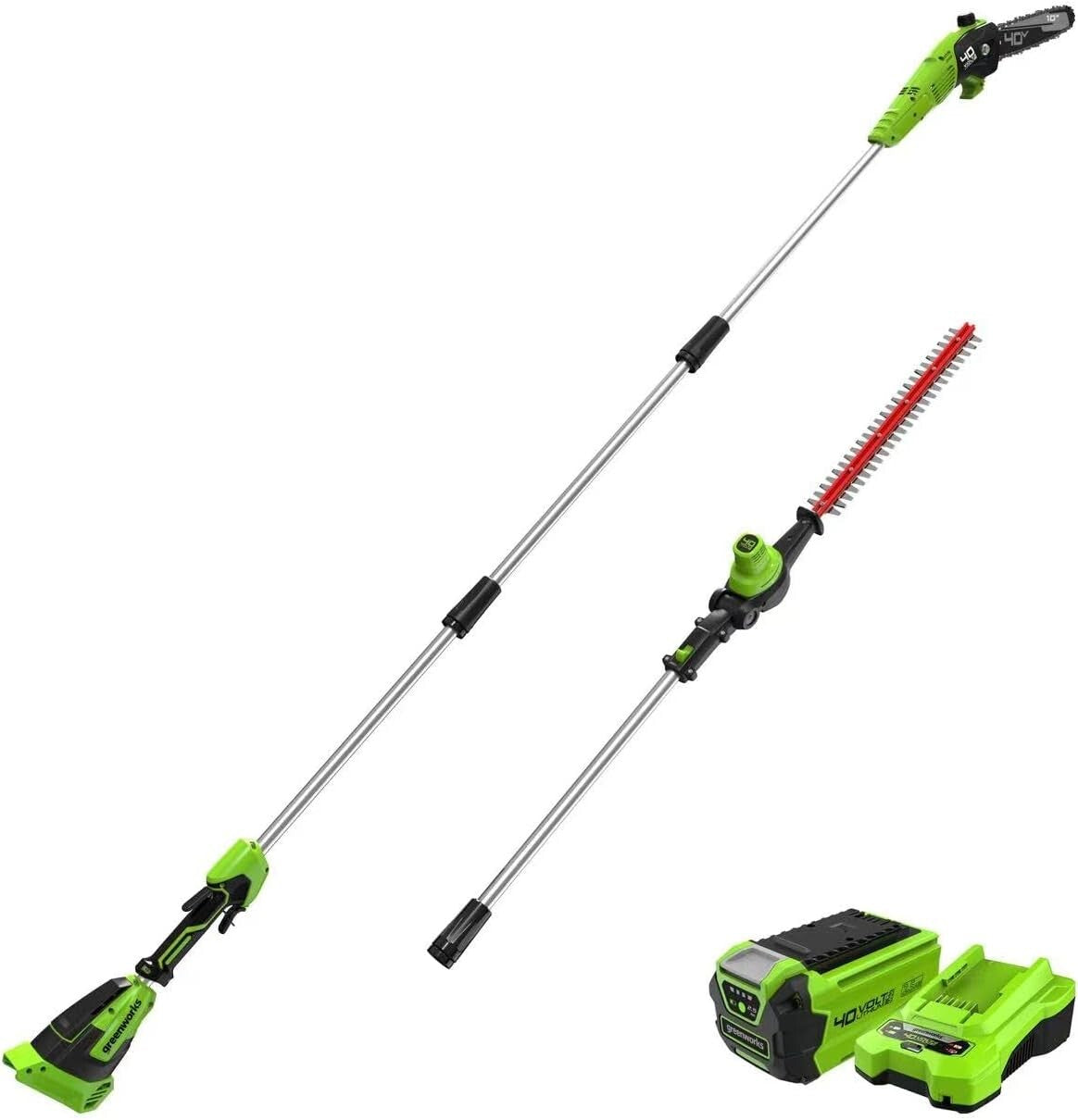 High-Performance 40V Pole Saw and Hedge Trimmer Combo - Effortless Yard Care