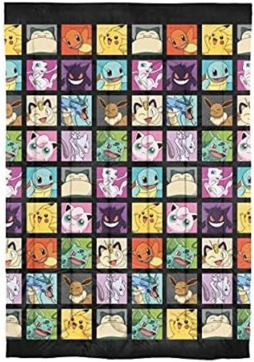 Exciting Pokémon Twin Bed Set with Comforter, Sheets & Pillowcases - Cozy Design