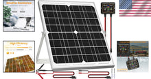 Load image into Gallery viewer, Portable 20W Solar Charger - Waterproof 12V Battery Maintainer for Every Vehicle