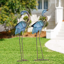Load image into Gallery viewer, Nestled Elegance: Set of 2 Lifelike Garden Crane Statues - Durable Outdoor Decor
