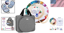 Load image into Gallery viewer, U-Shaped Zipper Craft Bag with Extensive Embroidery Supplies - Travel Friendly