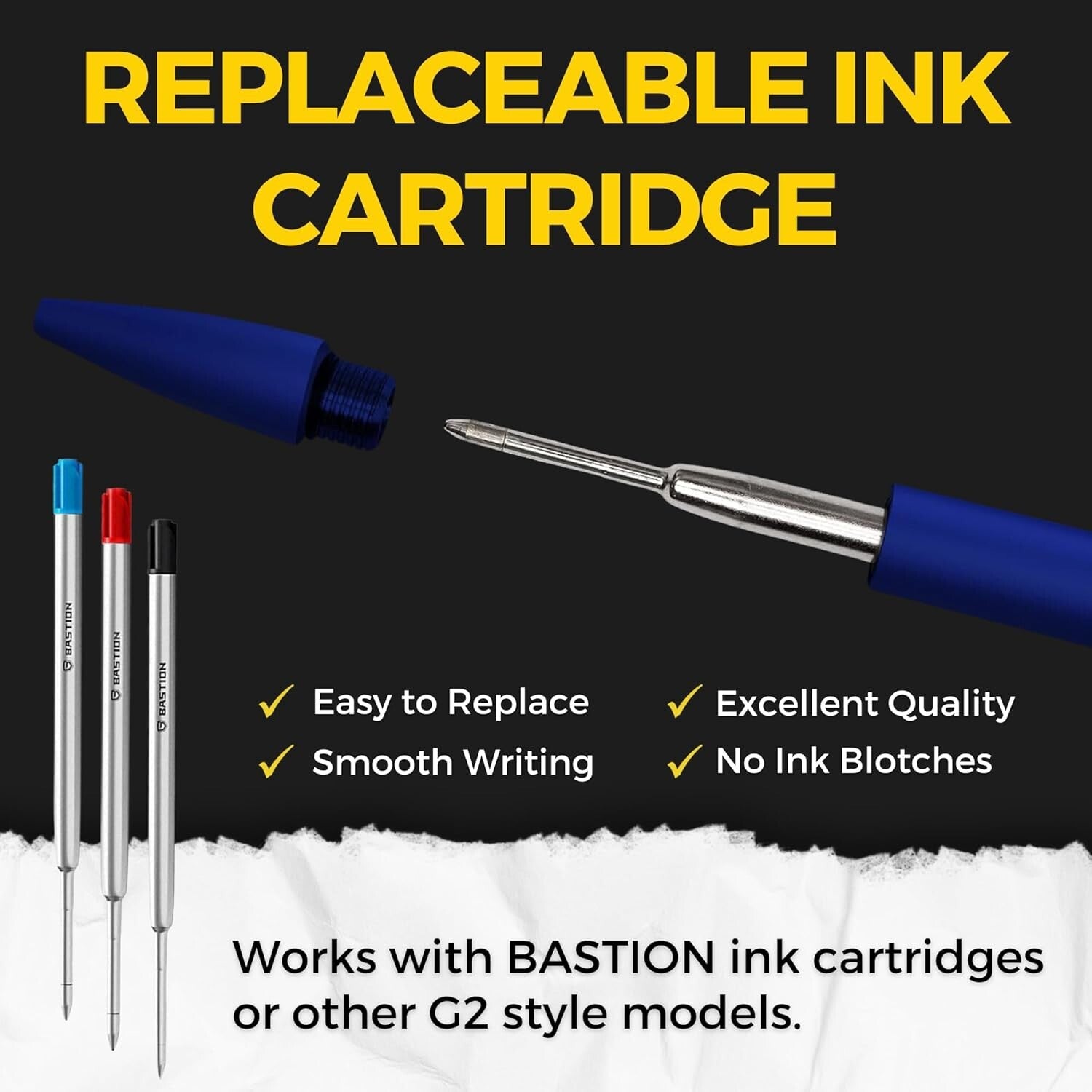 Luxury Bolt Action Pen - Durable EDC Ballpoint with Fine Tip for Professionals