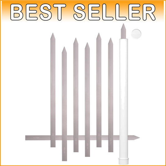 8 Elegant Flat Skewers - 23.5" Long, No-Wood Handles - Perfect for Koobideh