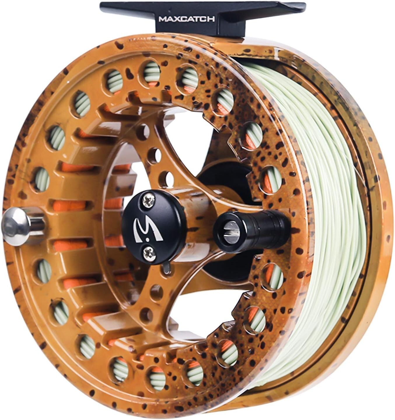 Aluminum Fly Fishing Reel Pre-Loaded with Brown Trout Line - Compact & Durable