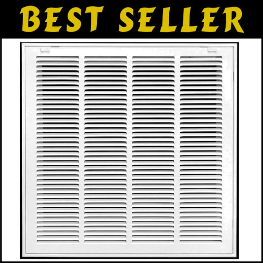 Durable 20" x 24" Steel Return Air Filter Grille with Scratch-resistant Finish