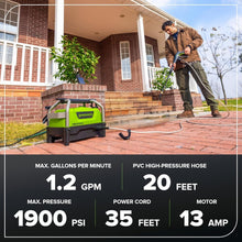 Load image into Gallery viewer, Powerful 13 Amp Electric Pressure Washer - 1900 PSI for Cars, Patios &amp; Driveways