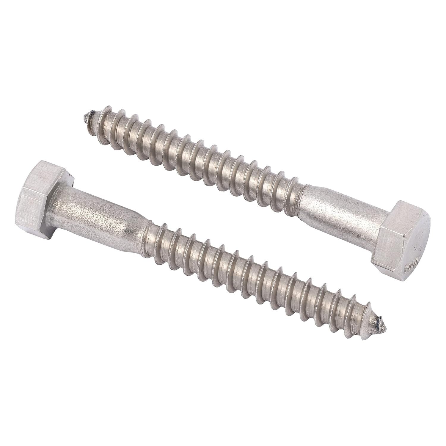 18-8 Stainless Steel 3/8" x 4" Hex Lag Screws - 25 Count for Reliable Fastening