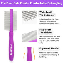 Load image into Gallery viewer, Pet Grooming Tools Set - Gentle Dematting Rake &amp; Dual-Sided Comb for Cats &amp; Dogs