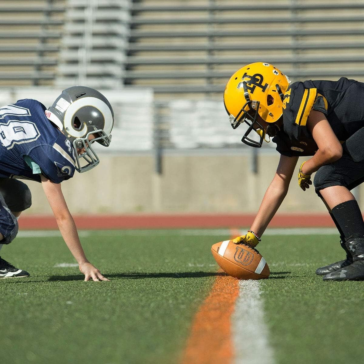 GST Leather Game Football - Junior Size, Premium Grip, Ideal for Ages 9-12