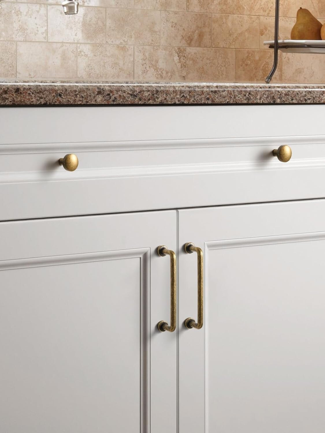 Durable 20 Pack Antique Brass Cabinet Pulls - 3 Inch Easy Install Bar Handles