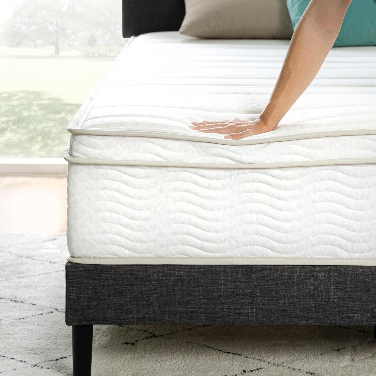 12 Inch King Hybrid Mattress - Medium Firmness, Certified Safe & Fiberglass Free