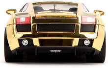Load image into Gallery viewer, Fast &amp; Furious Gold Chrome Lamborghini Gallardo Collector's Die-Cast Car - 1:24