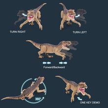 Load image into Gallery viewer, Realistic Walking T-Rex RC Toy - Touch Sensors, Lights, and Spray Feature