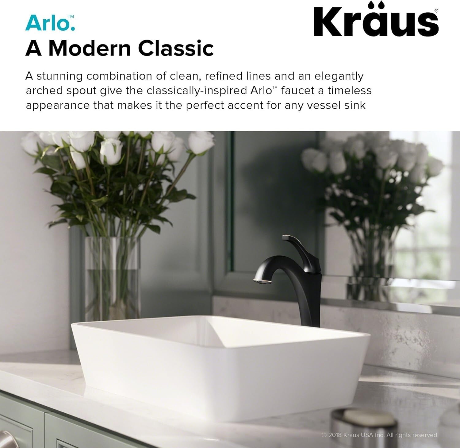 Arlo Oil Rubbed Bronze Single Handle Vessel Faucet with Pop-Up Drain Included