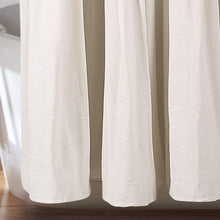 Load image into Gallery viewer, Charming Color Block Linen Shower Curtain with Coconut Buttons for Modern Baths