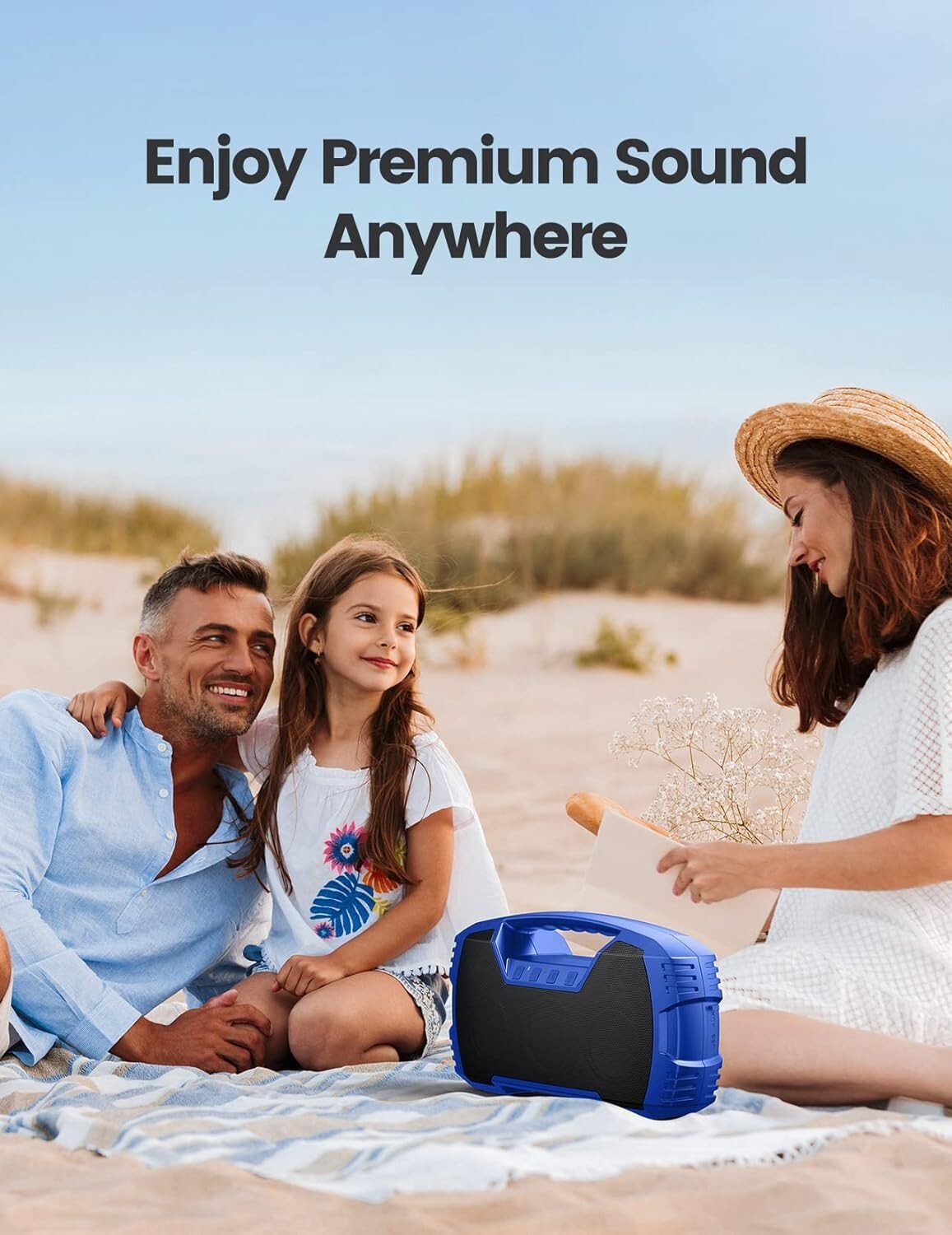 Epic Portable Bluetooth Speaker - 32H Playtime & IPX7 Waterproof for Adventures