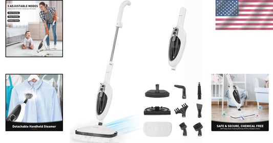 10-in-1 Detachable Steam Mop - Multi-Functional Cleaner for Chemical-Free Floors