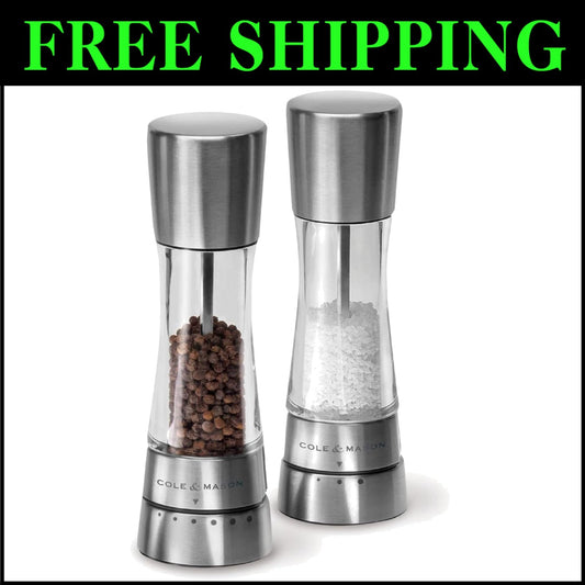 Chic Stainless Steel and Acrylic Spice Mills - Elevate Your Culinary Experience