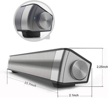Load image into Gallery viewer, Compact Bluetooth Sound Bar with Built-in Microphone for Home Theater (2 X 5W)