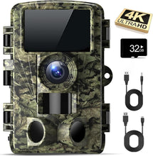 Load image into Gallery viewer, Premium 4K Game Camera - 130° Wide-Angle, No Glow Infrared for Clear Night Shots