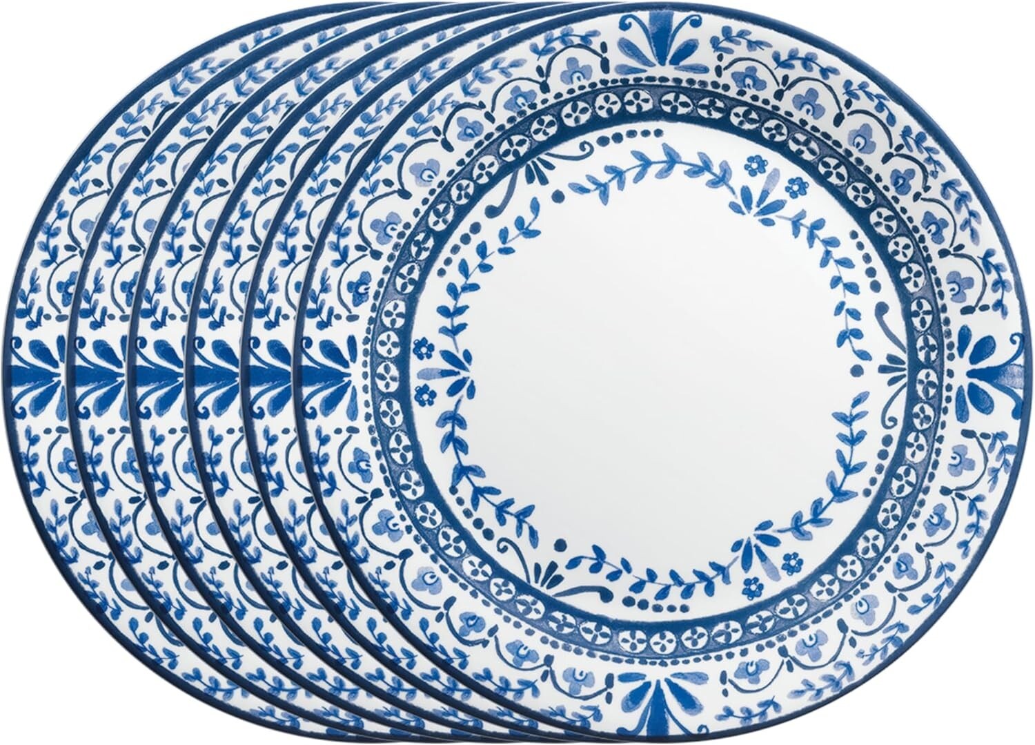 Elegant 6-Piece Lightweight Dinner Plate Set - Microwave & Dishwasher Safe