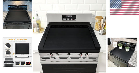 Elegant Bamboo Noodle Board Stove Cover with Handles – Space-Saving Design