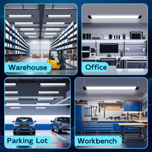 Load image into Gallery viewer, Energy-Efficient 4FT LED Utility Lights - Linkable &amp; Easy Install for Workspaces