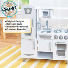 Load image into Gallery viewer, Sustainable Vintage Play Kitchen with Removable Sink &amp; Play Phone, White Finish