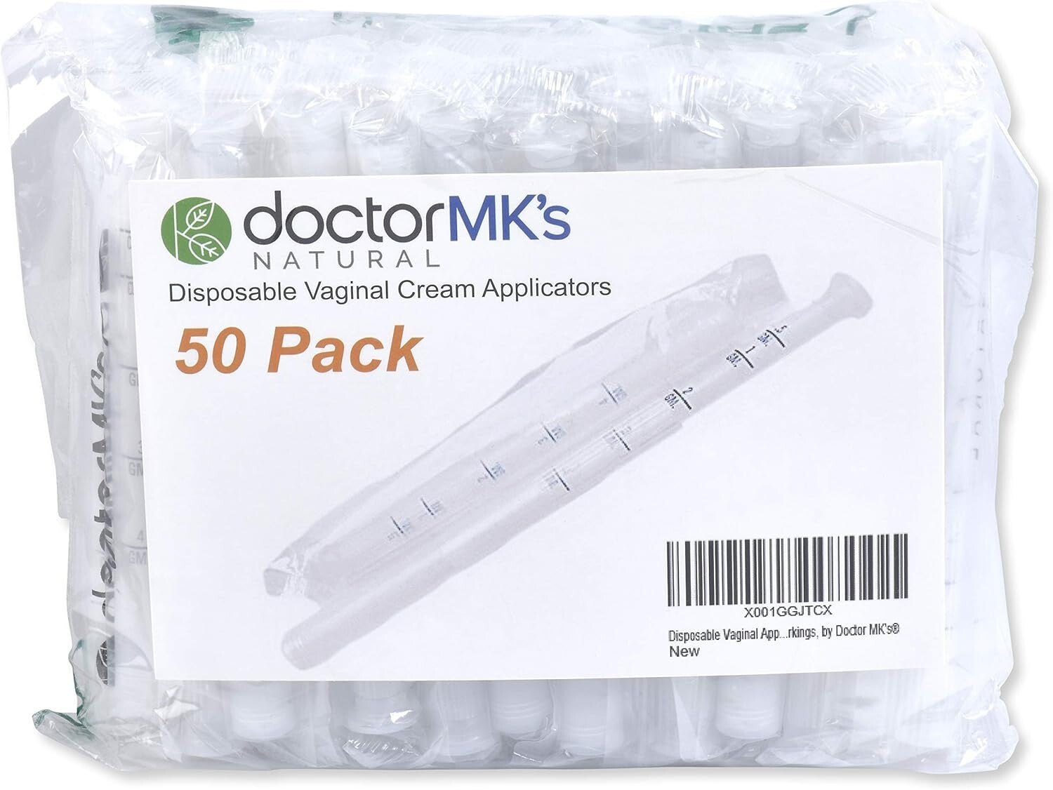 Doctor MK's 50-Pack Disposable Vaginal Applicators for Safe Gel Applications