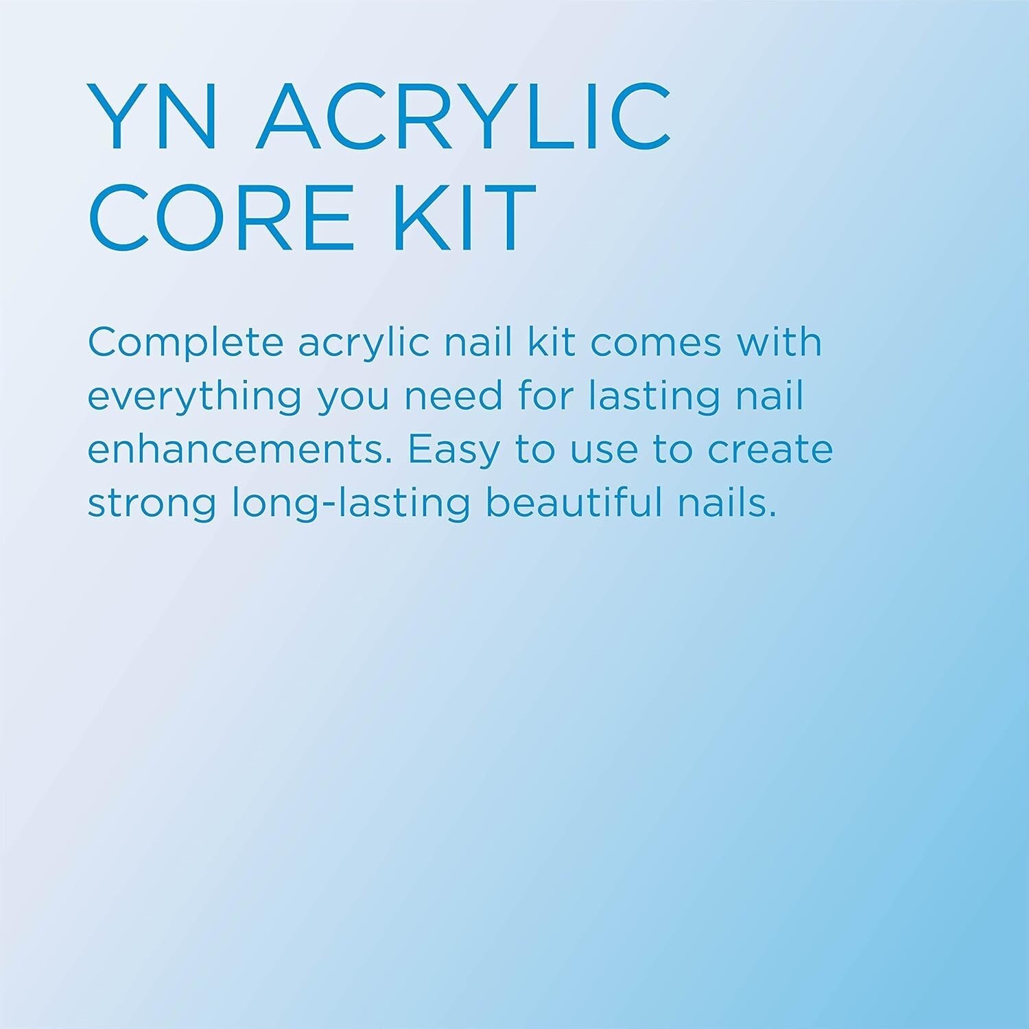 All-in-One Acrylic Nail Kit with Shimmery Finish - Perfect for Nail Enthusiasts