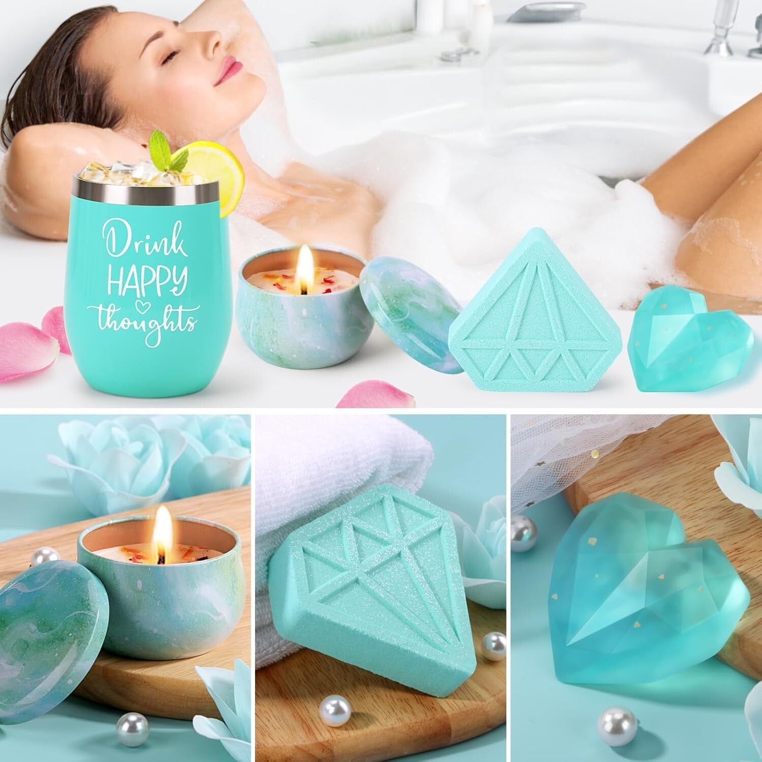 Elegant Self-Care Gift Set - Relaxation Spa Basket for Women, Unique Birthdays