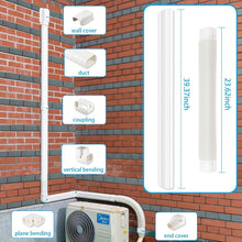 Load image into Gallery viewer, Decorative White Mini Split Line Set Cover Kit - Easy Installation &amp; Neat Design