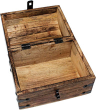 Load image into Gallery viewer, Ultimate Pirate Adventure Set: Wooden Treasure Chest with Map &amp; Colorful Gems