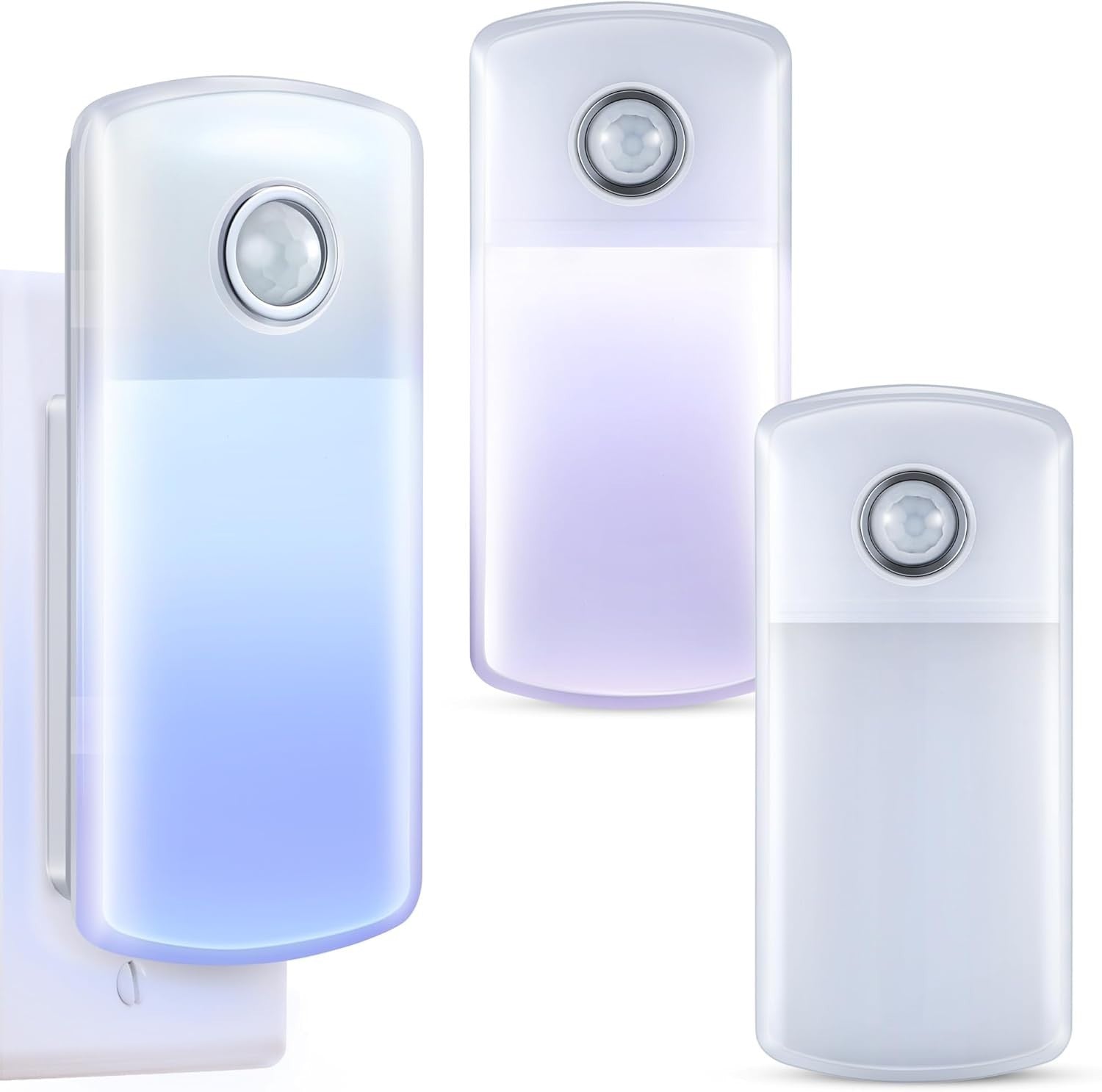 Dusk to Dawn Emergency Night Light & Flashlight with Foldable Plug - 3 Count