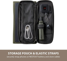 Load image into Gallery viewer, NESTOUT 28W Portable Solar Charger - Water-Resistant Dual USB Power for Camping