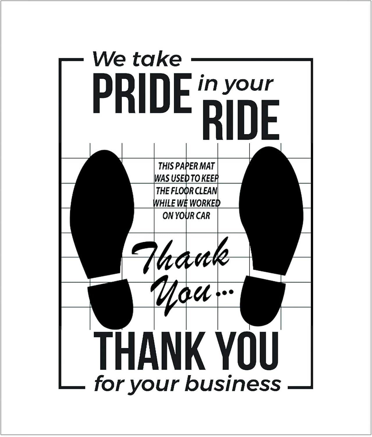 Water-Resistant Kraft Paper Disposable Floor Mats - 16x20 for Easy Vehicle Care