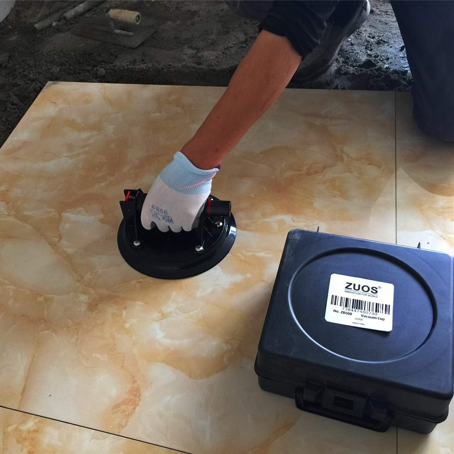 8" Heavy Duty Suction Cup with Fast Attachment for Glass, Tile & Stone Lifting