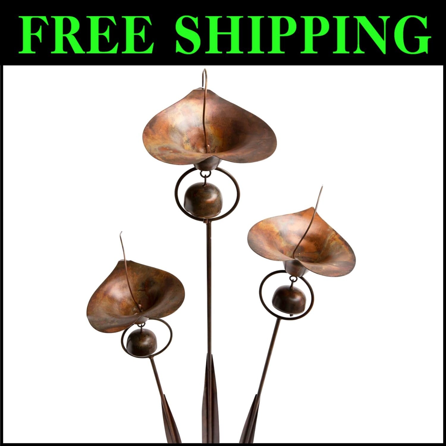 Rust Resistant Calla Lily Wind Chime Garden Stake - Ideal Gift for Garden Lovers