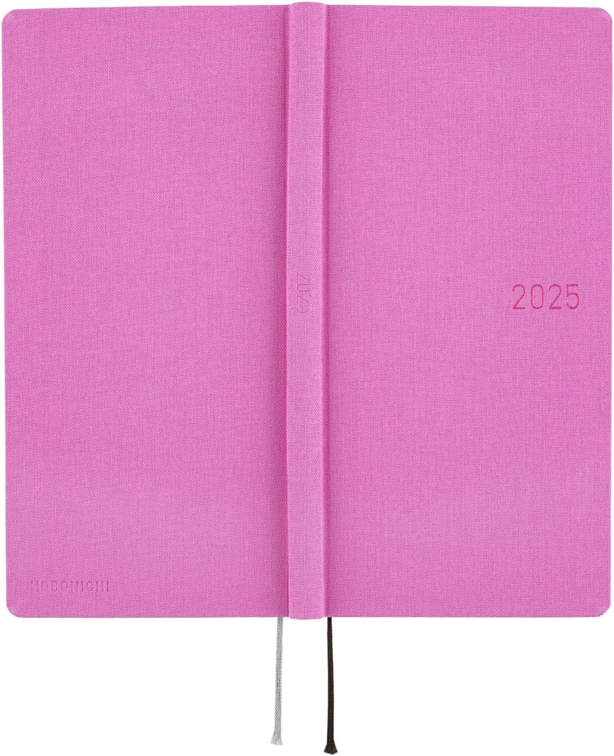 Stylish 2025 Hobonichi Techo MEGA Weekly Planner - Portable Sweet Purple Design