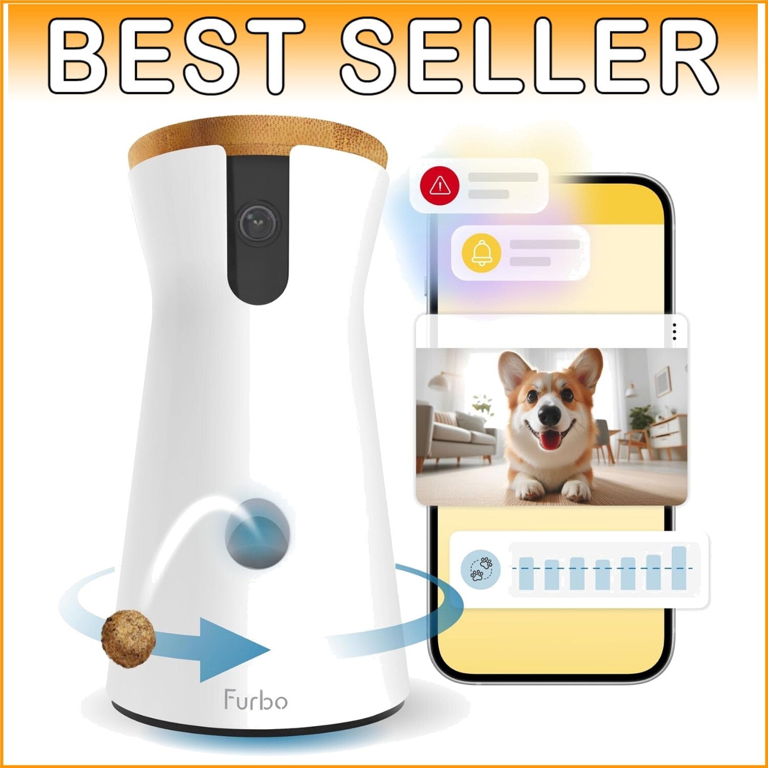 360° Rotating Dog Camera with Treat Dispenser: Stay Connected with Your Pup