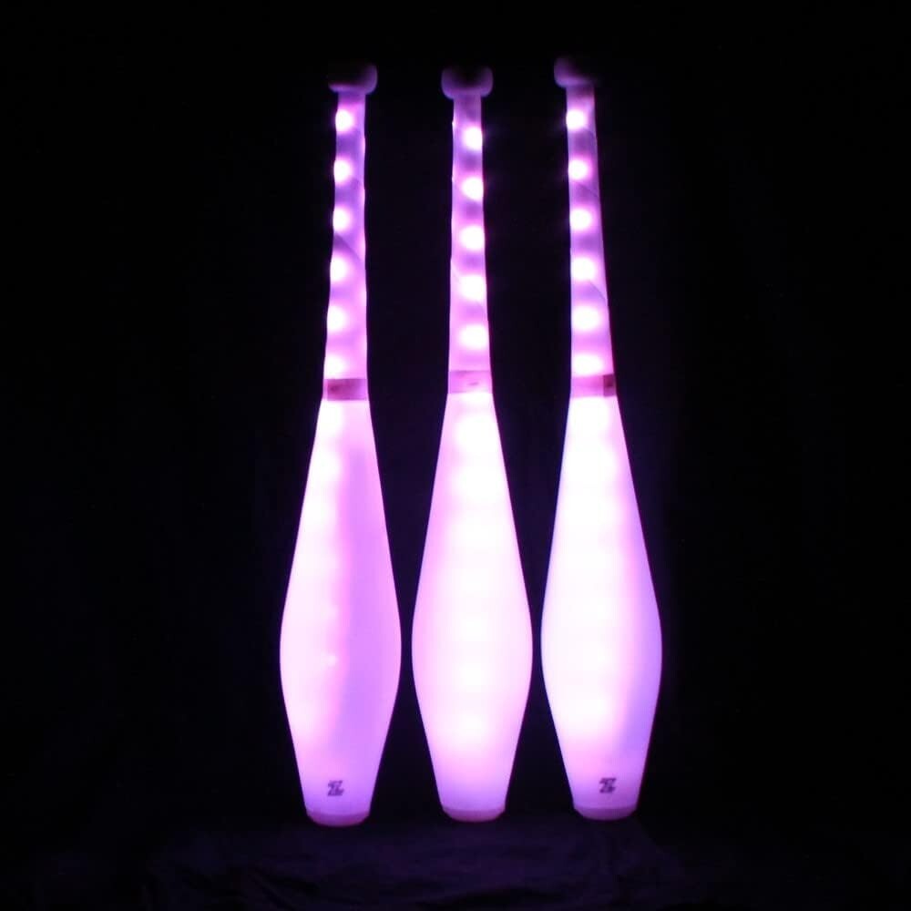 Fully Customizable LED Juggling Clubs - Remote-Controlled Color Modes Included
