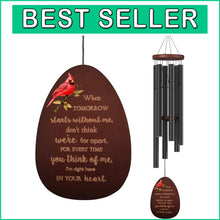 Load image into Gallery viewer, Sympathy Cardinal Wind Chimes for Loss of Loved One – Elegant Memorial Gift